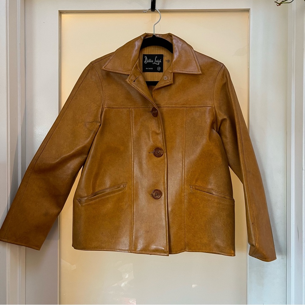 Vintage Vinyl Leather Jacket